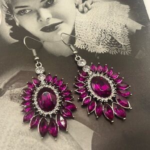 Pink Sparkle Dangle Earrings